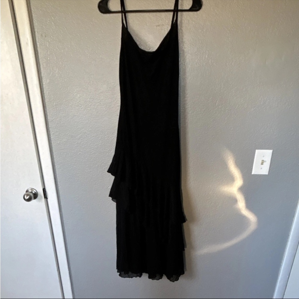 Chic Asymmetrical Black Dress